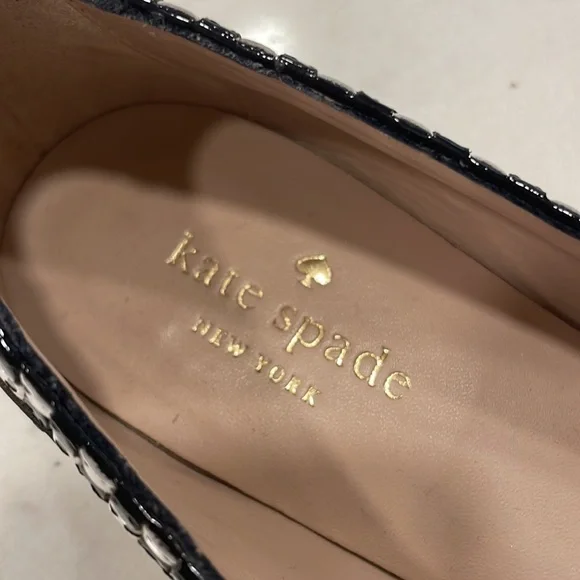 Kate Spade Yellow and Black Taxi Flats - Picture 3 of 4